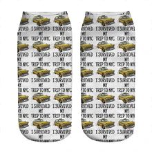 

Women's socks I Survived My Trip to NYC cute Cartoon Socks Woman harajuku Happy Funny Novelty cute girl gift Socks for women
