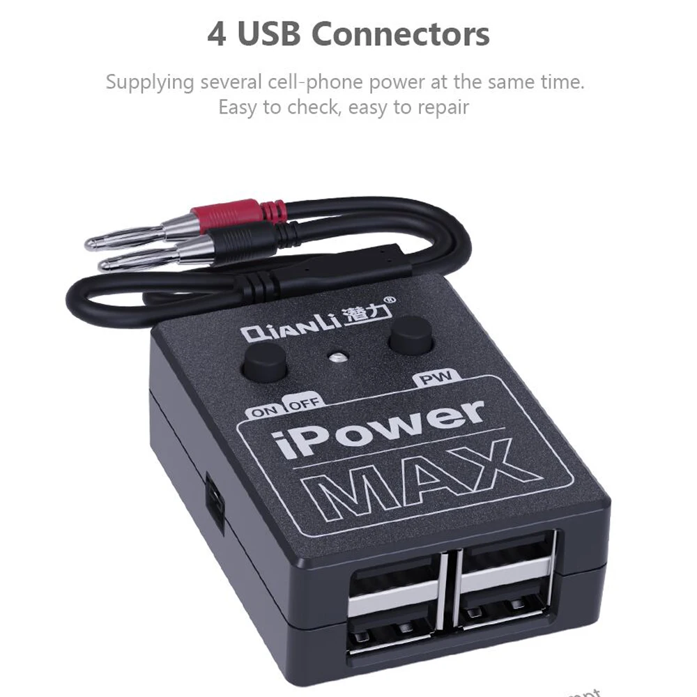 Профессиональный блок питания i power MAX Тестовый Кабель для iPhone 6G/6 P/6 S/6SP/7G/7 P/8G/8 P/X/XS/XSMAX