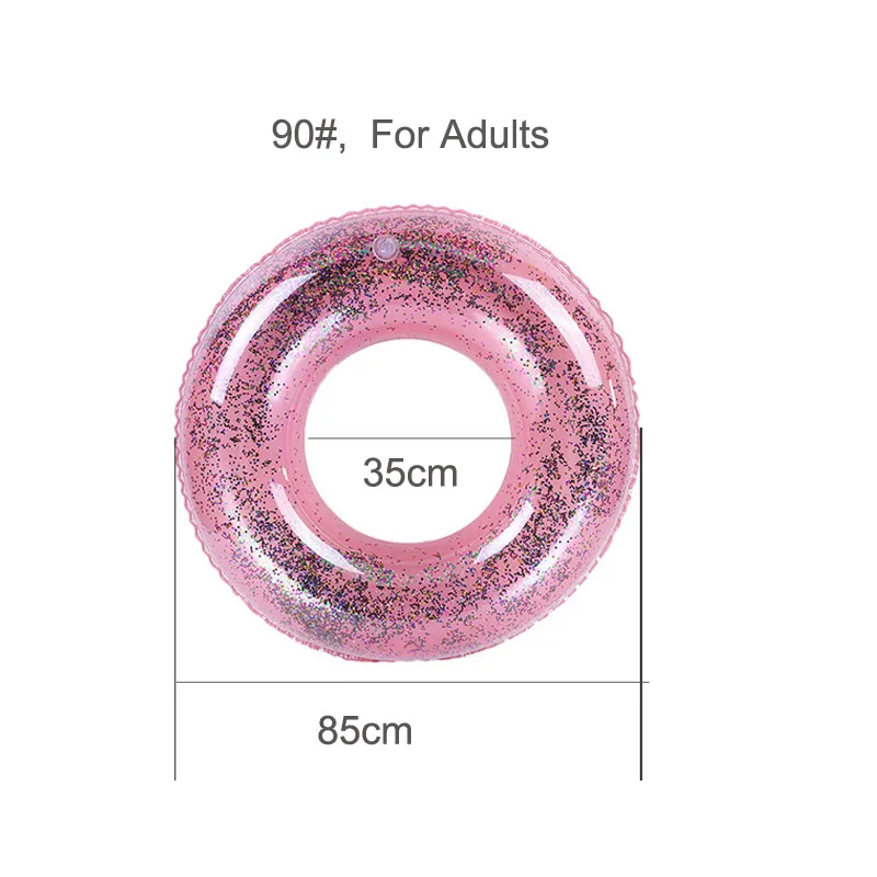 Pink 90 Новое кольцо для плавания, 4 размера, для детей, взрослых, девочек, летний плавательный бассейн, надувной аксессуар для водных видов спорта, розовый, голубой, Пляжное кольцо-поплавок - Цвет: Pink 90