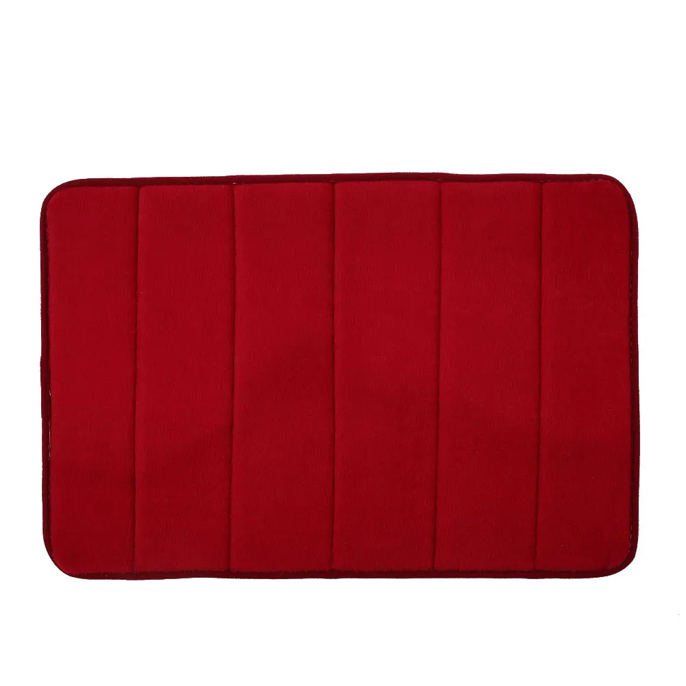 Wine Red SOLEDI 40x60 см коврики коралловый флис полосатый дизайн для ванной коврик для ванной нескользящий практичный коврик для ванной комнаты - Цвет: Wine Red