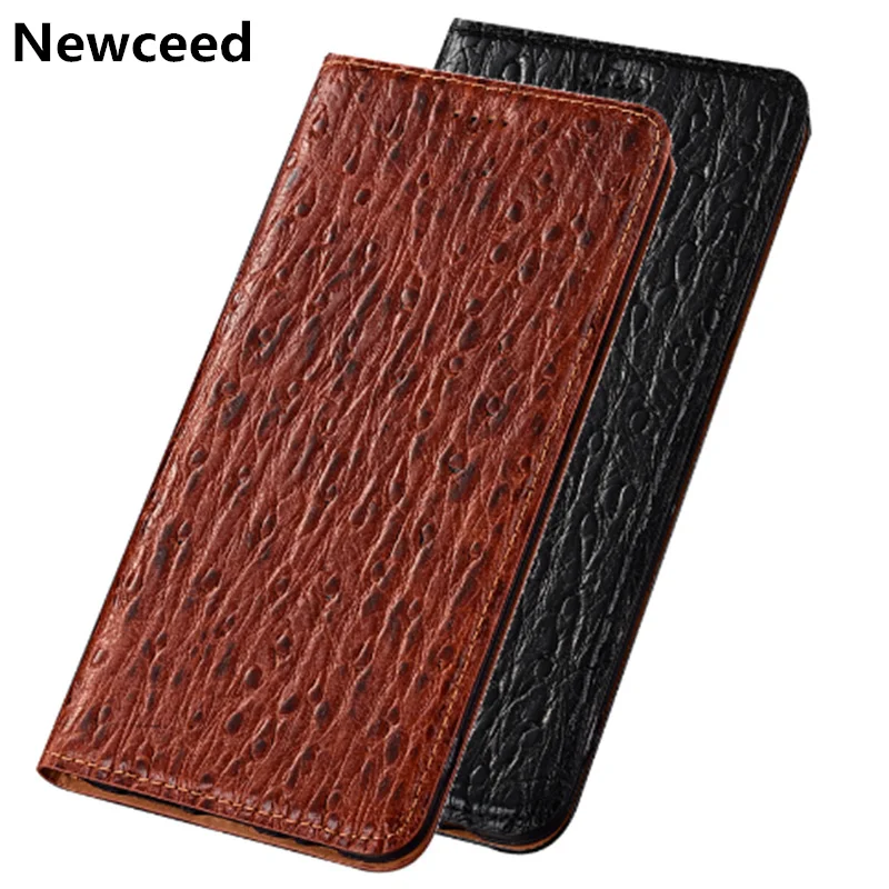 

Ostrich Pattern Genuine Leather Ultra Thin Card Slot Case For Asus ZenFone 4 Max ZC554KL/ZenFone 4 Max ZC520KL Magnetic Case