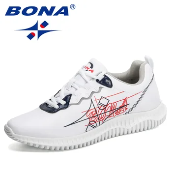 

BONA 2020 New Designers Trendy Sneakers Men Krasovki Shoes Super Light Casual Shoes Man Tenis Masculino Outdoor Leisure Footwear