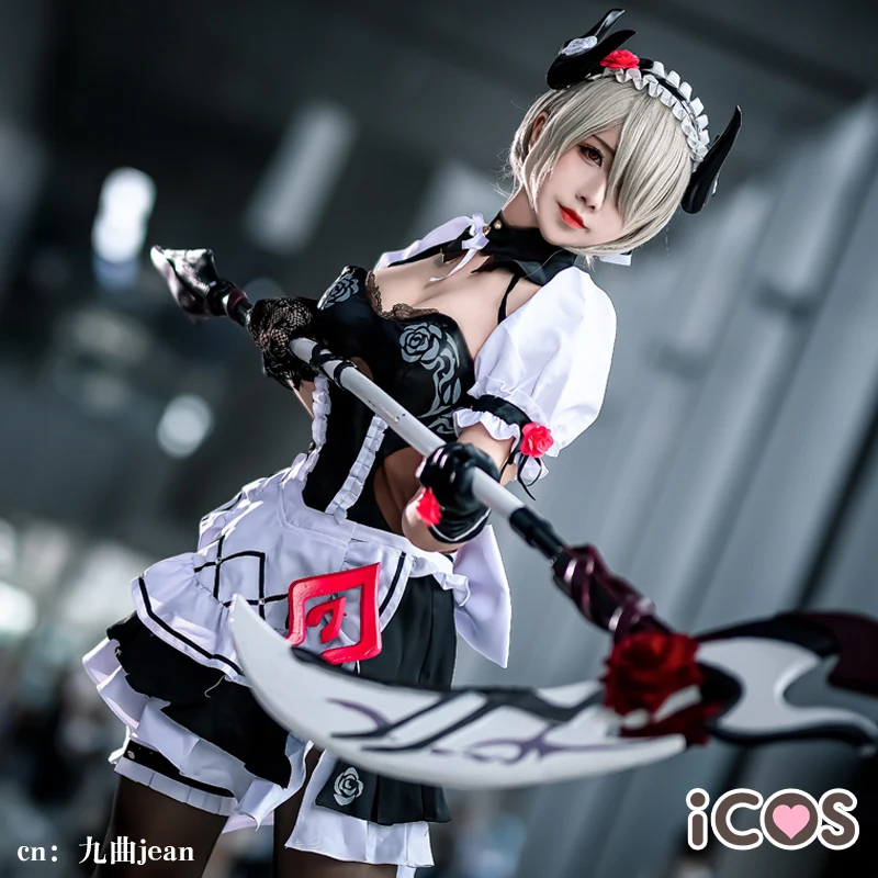 Горячая игра Honkai Impact 3 Rita Rossweisse костюмы для косплея сексуальный наряд горничной платье лолиты полный комплект Женская одежда для ролевых игр - Цвет: only wigs