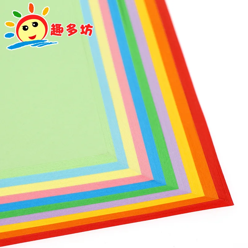 

A4 Color Copy Paper 100 Kindergarten Handmade Paper Folding Card Paper Colored Paper Red Yellow Blue Pink