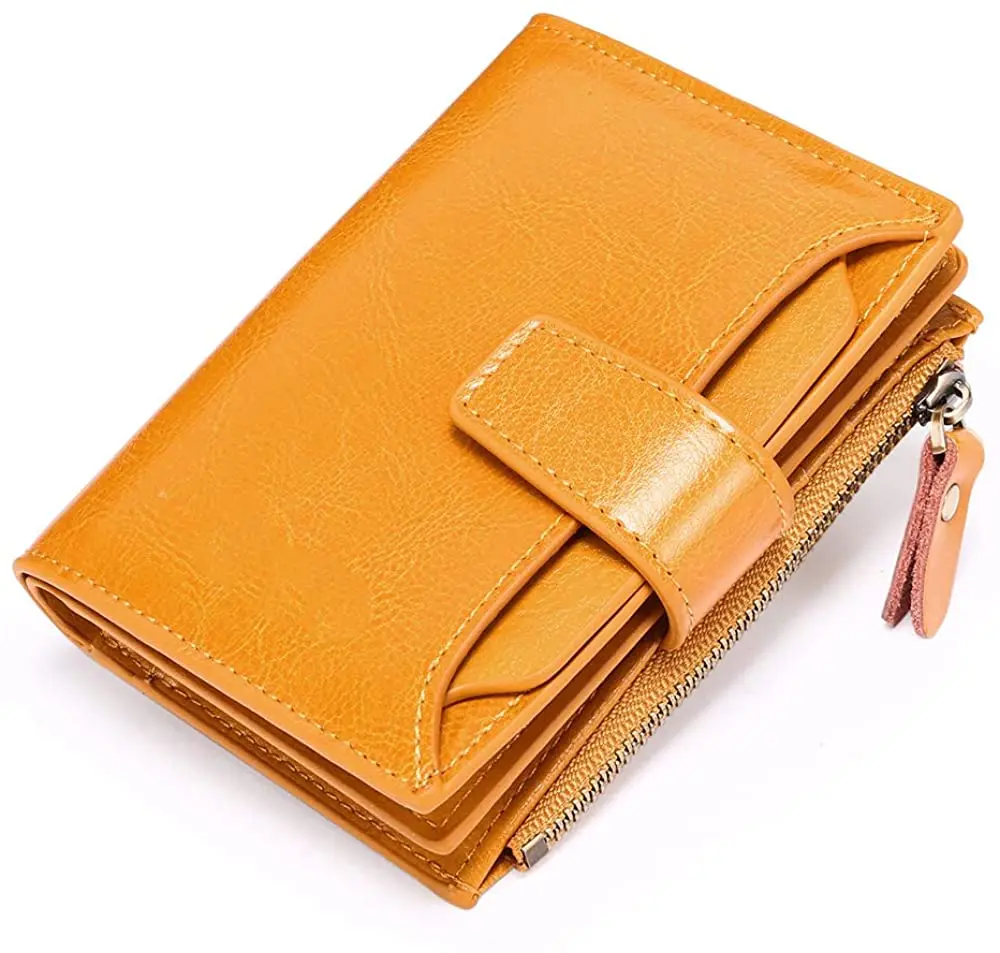 Women Wallet Genuine Leather Retro Oil Wax Cowhide Fashion Girls Wallet Short Zipper Cute Small Coin Purse for Women Women Wallet Genuine Leather Retro Oil Wax Cowhide Fashion Girls Wallet Short Zipper Cute Small Coin Purse for Women
