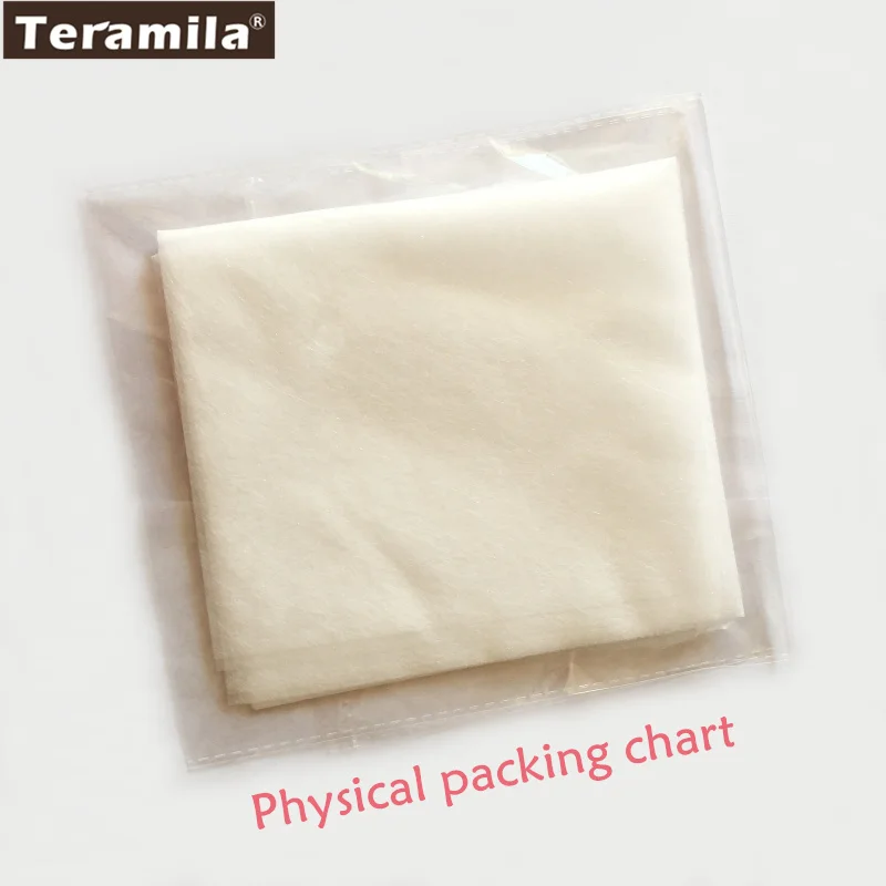 50cm x 110cm/조각 패치 워크 심지 직물 Telas 양면 접착 테이프 퀼트 패브릭 크림 화이트 배팅 액세서리