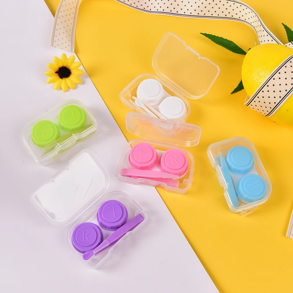 

1PCS FashionTransparent Pocket Plastic Contact Lens Case Travel Kit Easy Take Container Holder