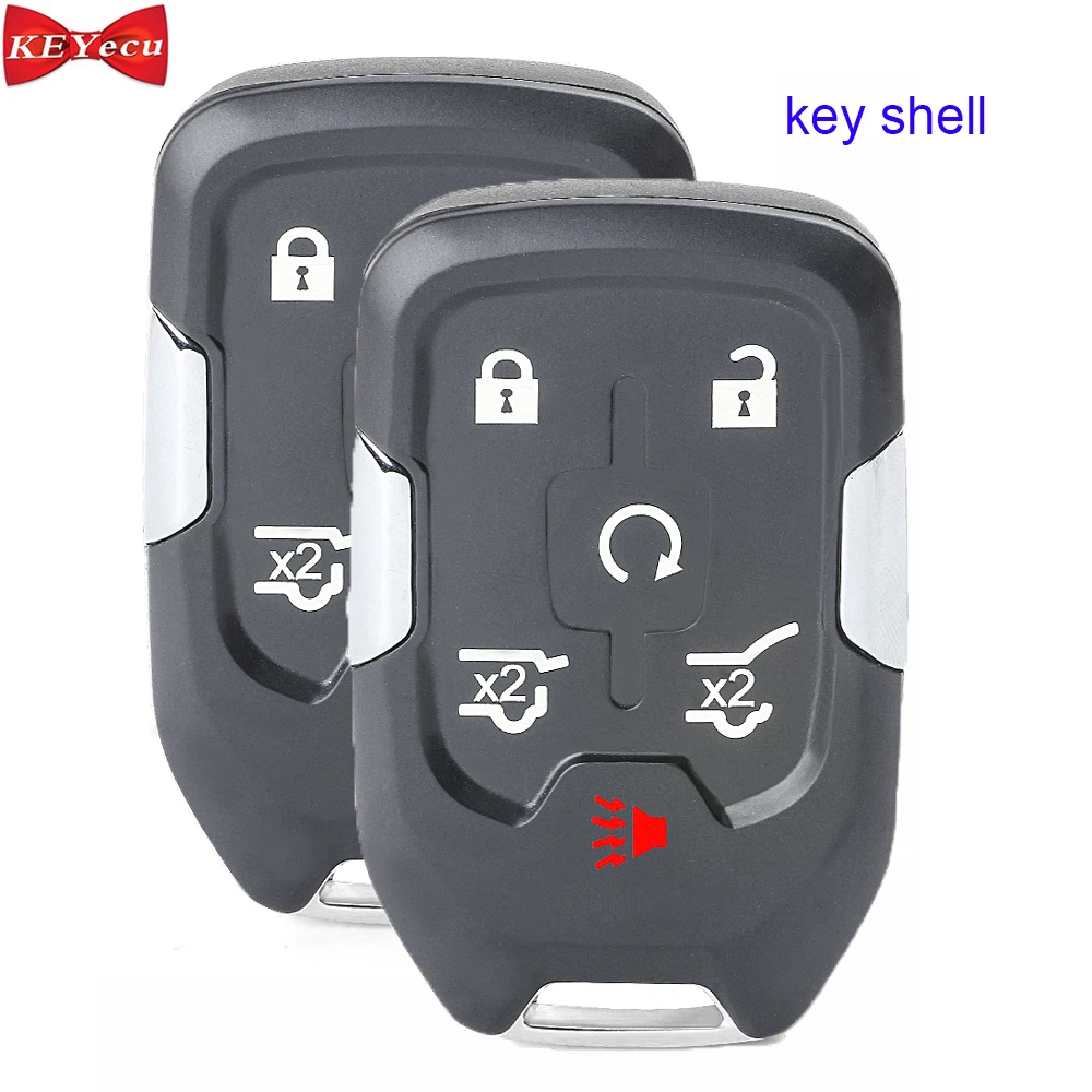 KEYECU 2 шт. для Chevrolet Tahoe GMC Yukon XL для прогулок на улице пульт дистанционного ключа оболочки чехол Брелок для HYQ1AA