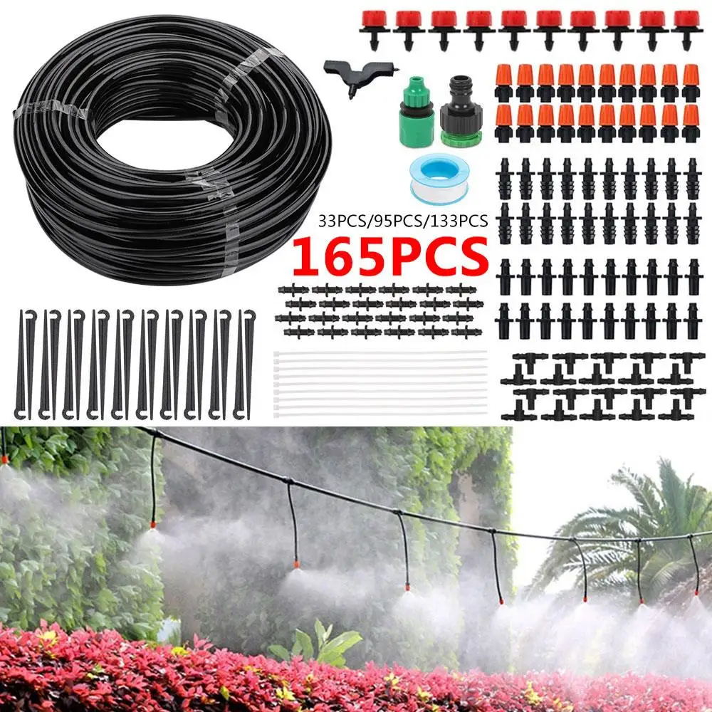 

10/15/25/30m Misting Sprinkler Humidification Atomizing Spray Nozzle Multi-Function Irrigation Hose Balcony Automatic Cooling
