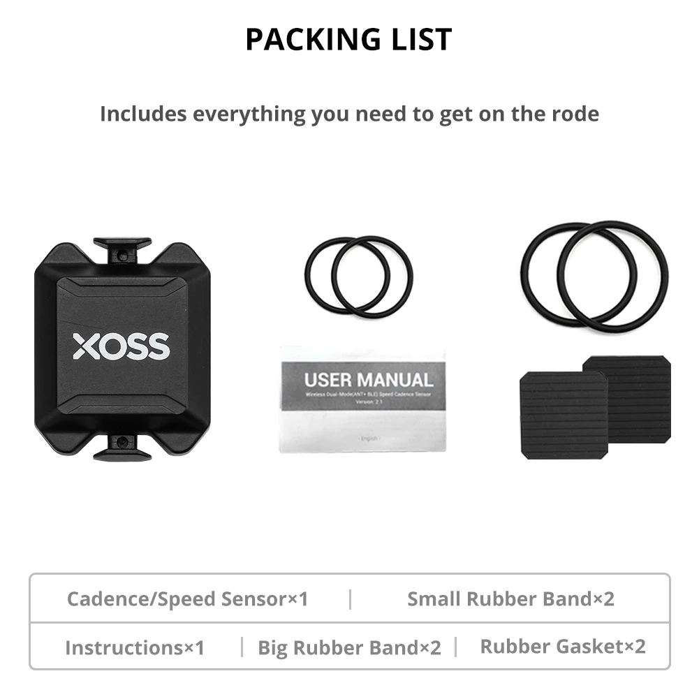 Велокомпьютер XOSS устройство для измерения скорости и частоты вращения педалей