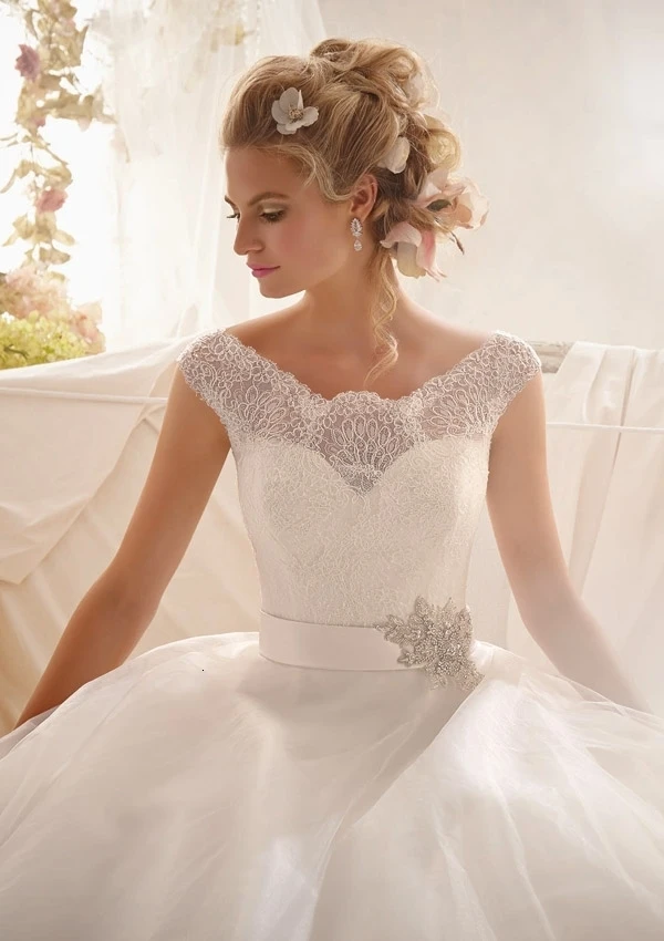 vestido de noiva robe de mariee Hot8 Новое поступление зубчатое кружевное бальное платье для невесты платья для матери невесты