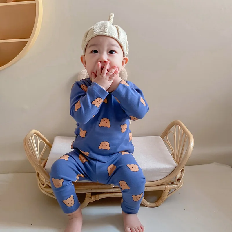 Baby Clothing Set Cotton Toddler Girls Sleeper Set Infant Pajama Infant Boys Bear Suit