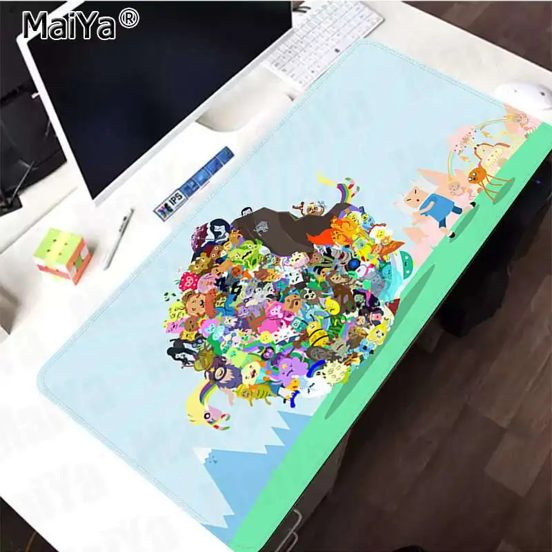 Lock Edge 40X90cm Maiya Лидер продаж время приключений Блокировка края коврик для мыши большой коврик для мыши клавиатуры коврик - Цвет: Lock Edge 40X90cm