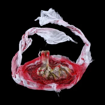 

Halloween Horror Blood Bandage Tricks Props Large Intestine Blood Gauze Belt Prank Supplies for Cosplay Carnival Scary Party (La