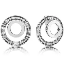 Оригинальные 925 пробы серебряные серьги-гвоздики с кристаллами для женщин, модные свадебные ювелирные изделия