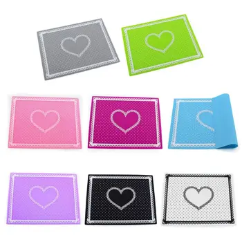 

Cute Heart Epoxy Resin Silicone Mat Resin Pad Craft Toos High Temperature Resistance Sticky Plate Jewelry Making Tools
