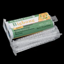 Pegamento adhesivo epoxi negro de alta temperatura, 50ml, 1:1, AB, adhesivos fuertes de resina con 5 uds. De tubos mezcladores, juego de boquillas de mezcla estáticas