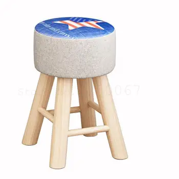 

Small Stool Household Simple Modern Solid Wood Low Stool Sofa Stool Fashion Creative Bench Make-up Stool Living Room Change