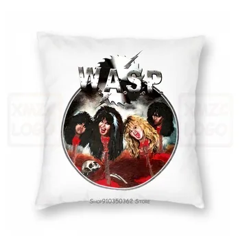 

Wasp Heads Heavy Hair Metal Wasp Ratt Quiet Riot Dokken New White Pillow case Women Men