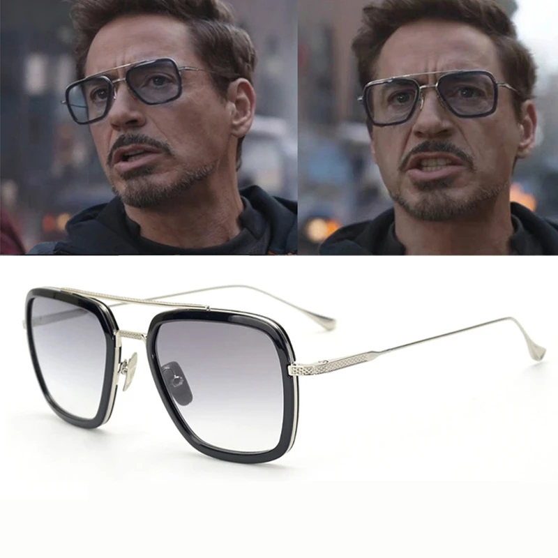 Женские солнцезащитные очки в стиле ретро Tony Stark классические из металлического