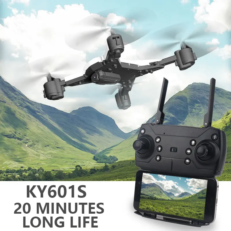 Ky601s RC вертолет Дрон с камерой HD 1080P wifi FPV селфи Дрон Профессиональный складной Квадрокоптер 20 минут Срок службы батареи