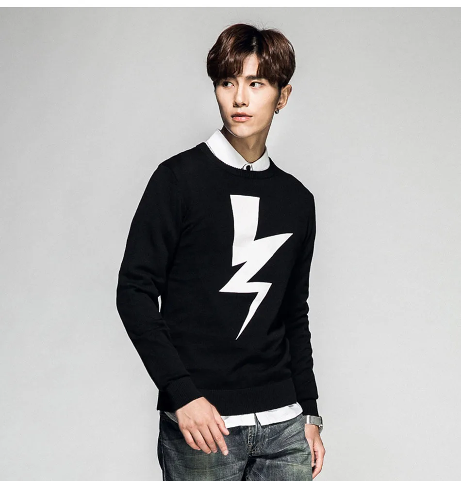 Black Mens Sweaters Long Sleeve Pullovers Homme O-neck Sweater Dress For Men Warm Brand Kinttwear Plus Size 3XL
