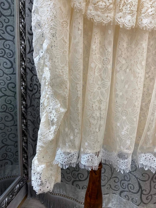 High Quality Lace Blouses Autumn Tops Shirt Women Turtleneck Ruffles Patchwork Long Sleeve Sexy Lace Shirt Blusas Feminino