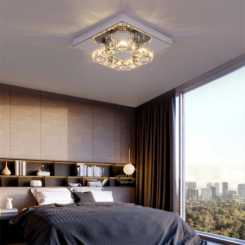 Modern LED Crystal Chandelier Ceiling Lamp