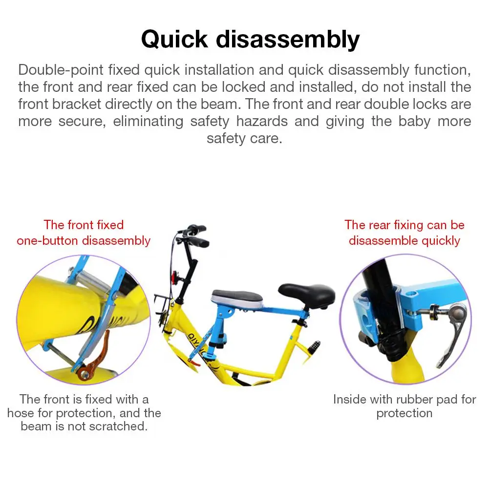 Горный велосипед передний детский безопасности сиденье быстросъемная установка подходит для различных моделей
