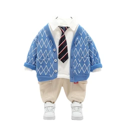 T shirt et pantalon en coton pour enfants, vêtements à la mode pour garçons et filles, nouvelle collection printemps automne pièces/ensembles, vêtements de sport décontractés pour bébés 