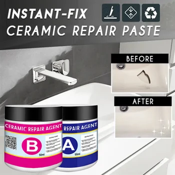 

HOT Ceramic Repair Paste Porcelain Shower Fiberglass Tiles Chips Scraps Drill Holes Repair Adhesive NDS