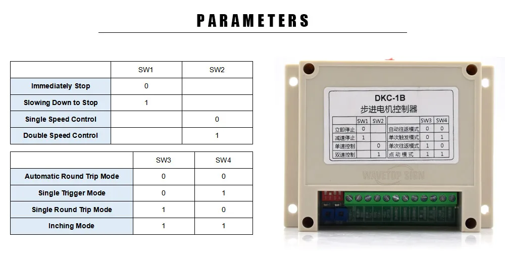 WaveTopSign Промышленный Тип DKC-1B контроллер шагового двигателя одноосевой импульсный генератор Серводвигатель PLC регулировка скорости