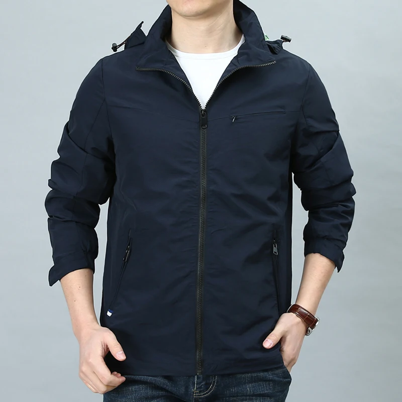 Европейский Стиль Сезон весна-лето Мужские кожаные куртки и пальто Slim Fit Мода на