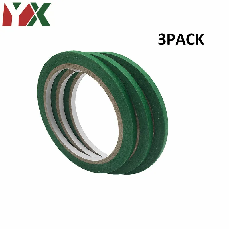

3Pack 3mm/5mm/7mm Masking Tape No Residue Spray Crepe Paper Rubber Adhesive Painters Masking Tape 10Meter Length