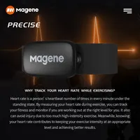 Magene Mover H64 Heart Rate Sensor Dual Mode ANT Bluetooth With Chest Strap Cycling Computer Bike forWahoo Garmin Sports Monitor 2