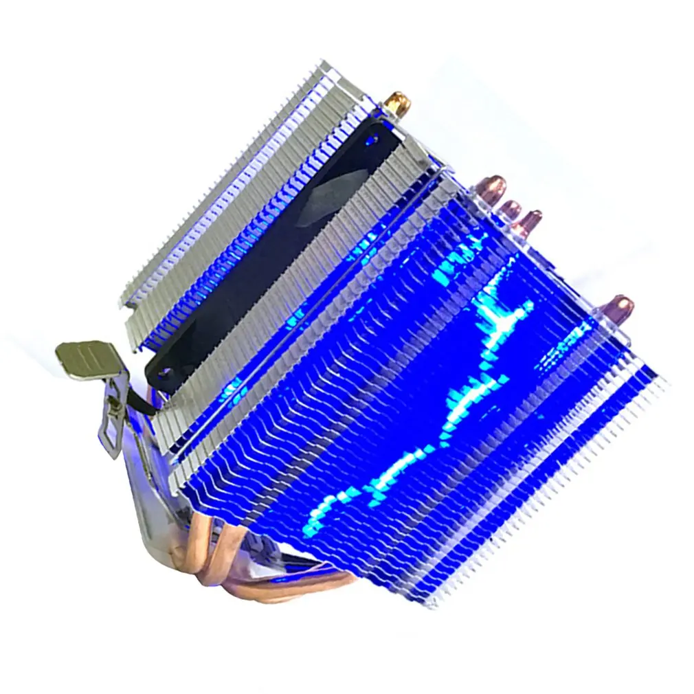 AVC Чистая медь 6 тепловая трубка 3 pin процессор теплоотвод AMD 1155 1156 настольный компьютер процессор вентилятор кулер теплоотвод один или двойной ветер