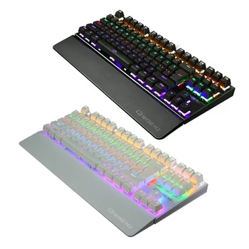 

High Quality Gaming Mechanical Keyboard Colorful LED Game Keyboard 87 Keys Anti-ghosting Keyboard