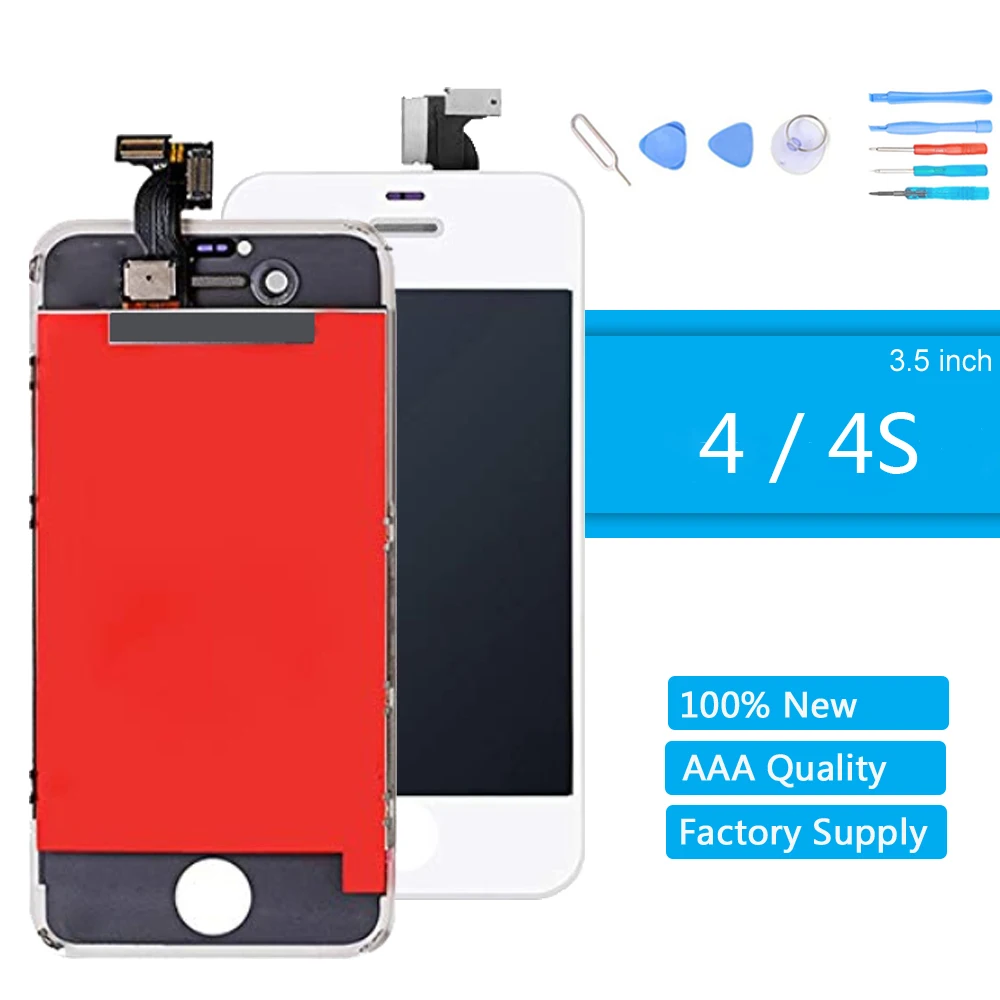 

for iPhone 4 4S LCD Display Screen High Quality LCD Digitizer Assembly for iPhone 4/4S Screen Replacement With Fame White Black