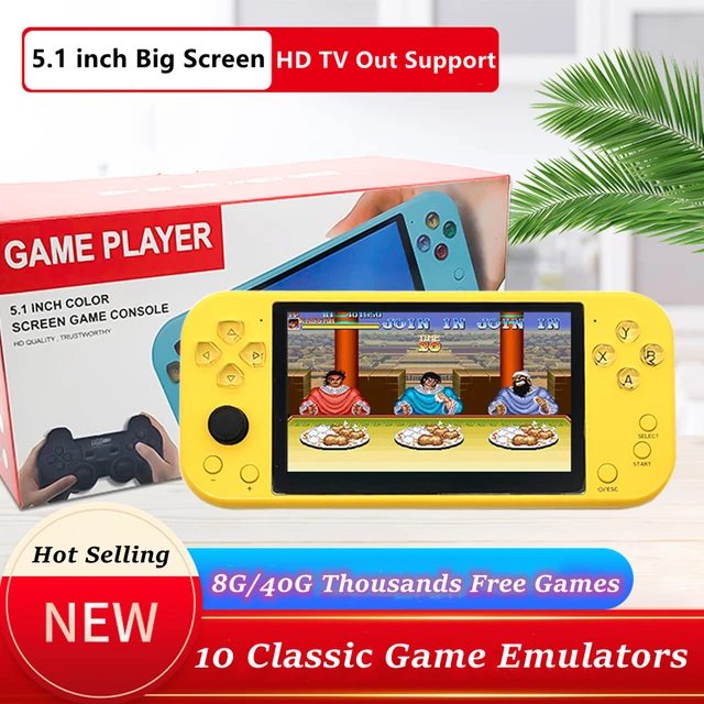 X20 5 inch screen portable game console handheld video game player 8GB/40GB with 2000 free games for megadrive/ps/mame emulators 5
