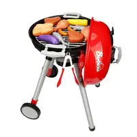 Kids Pretend Toy Portable Interesting Creative Electric Barbecue Cart Toy Simulation BBQ Toy Set Barbecue Toy for Children Kids 1