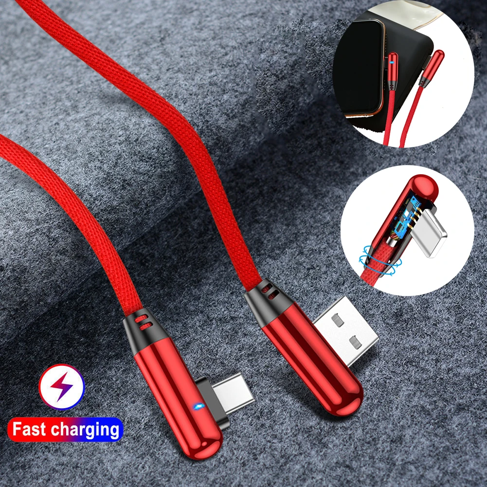2.4A Быстрая зарядка игровой светодиодный Micro usb type C для samsung huawei кабель передачи данных умная Синхронизация данных плетеная головка из алюминиевого сплава Android