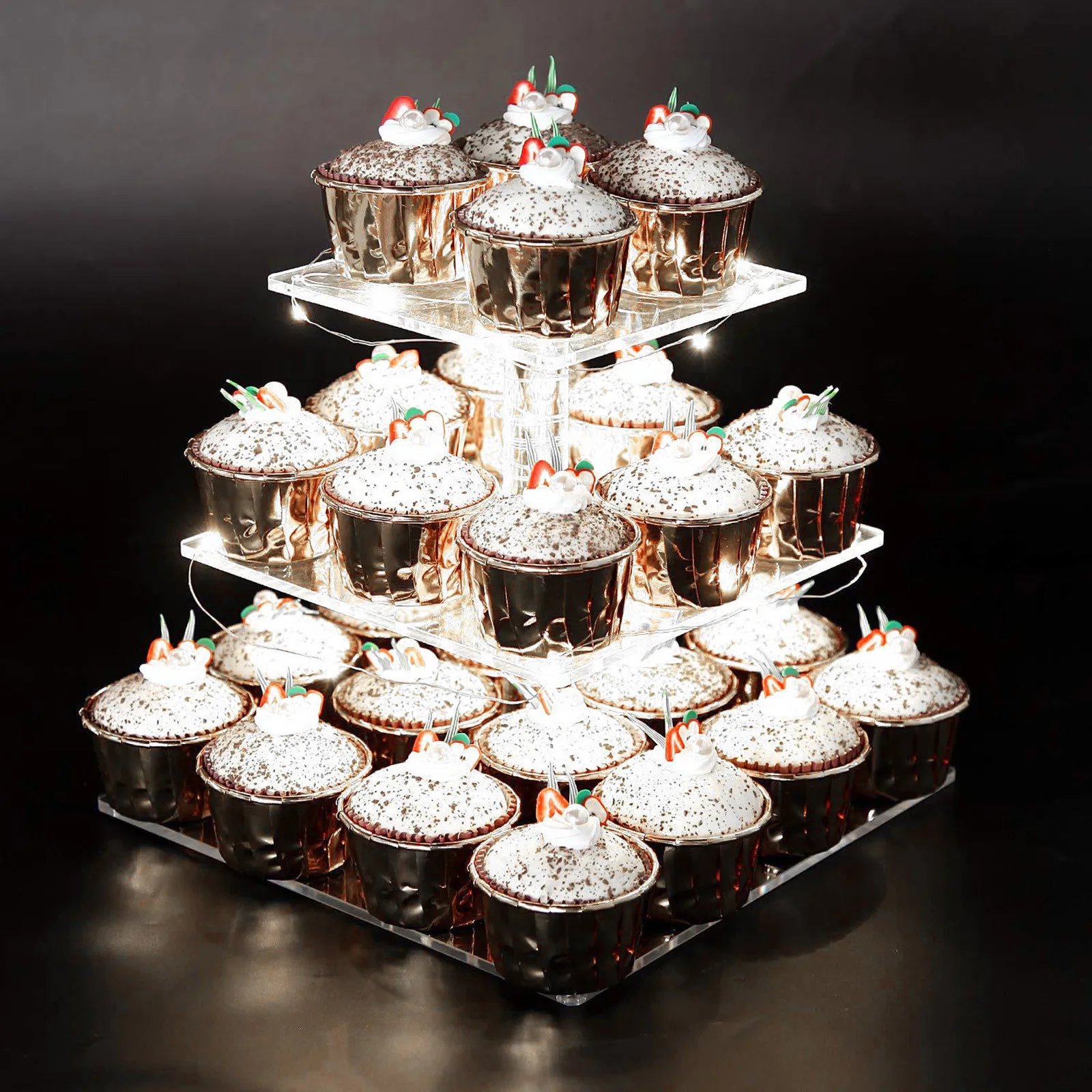 3 Tier Acrylic Cake Stand Dessert Cupcake Display Rack Holder Decorations