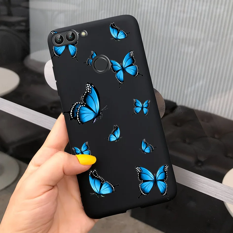 For Huawei P Smart Case For Huawei P Smart 2018 Daisy Flower Phone Case FIG-LX1 Soft Tpu Silicone Back Cover on PSmart 5.65" Bag phone pouch for running