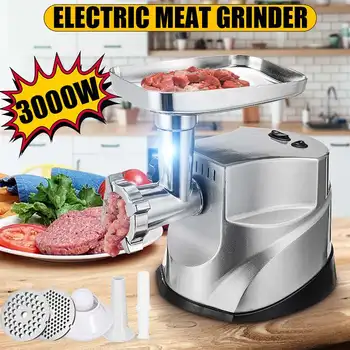 

WARMTOO Electric Meat Grinders 3000W Stainless Steel Meat Mincer Sausage Stuffer Maker with Powerful Motor/Blade Home Appliance