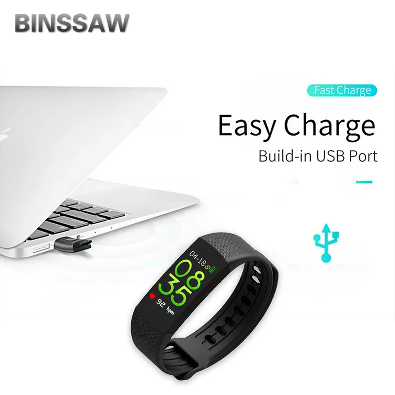 BINSSAW Smart Watch Sport Watch Women Bluetooth Heart Rate Monitor IP67 Waterproof Digital Watches for IOS Android Lover's Gift