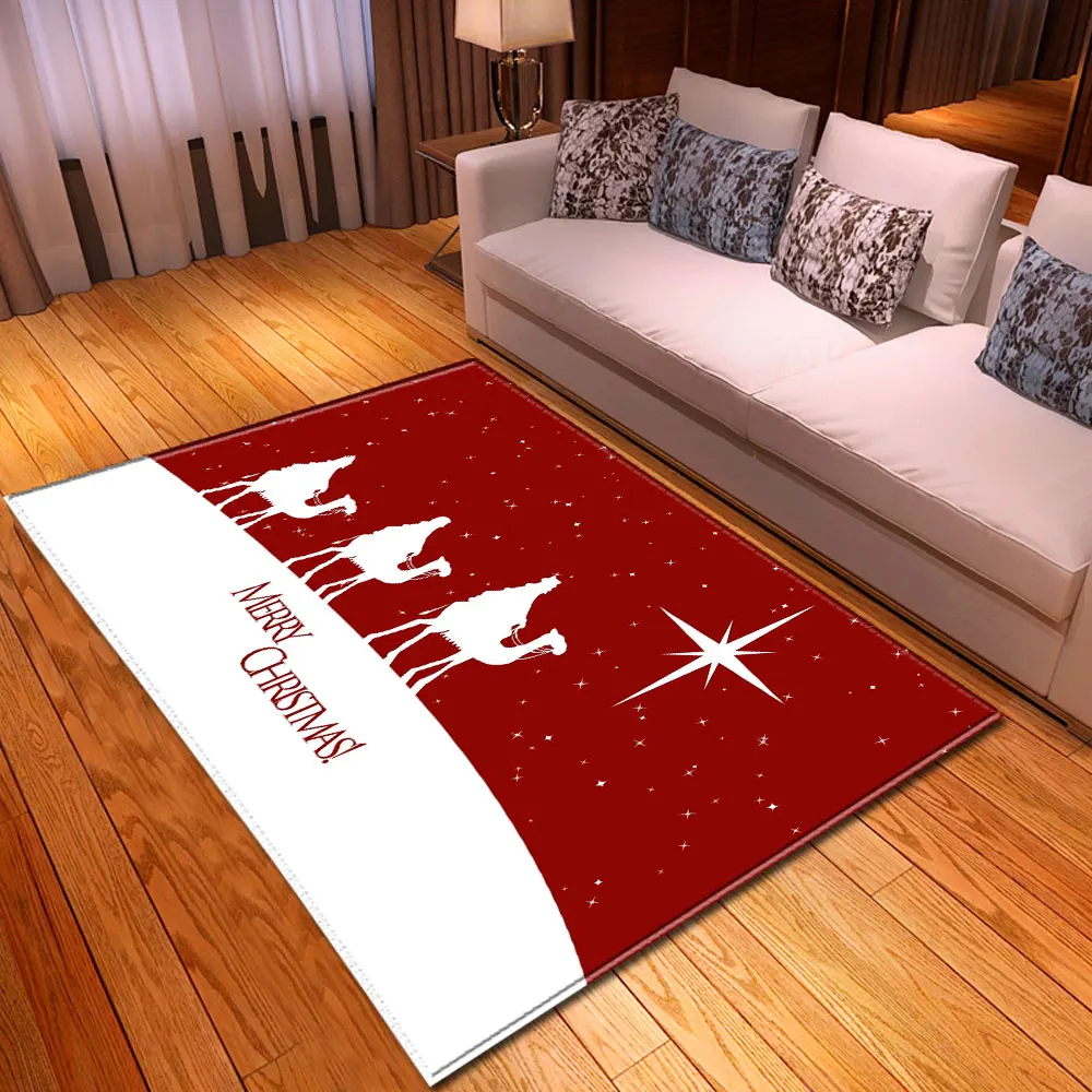 Веселый коврик с рождественским дизайном, ковер для спальни, детский игровой коврик, прикроватный коврик, украшение дома, фланелевые мягкие Нескользящие ковры для гостиной