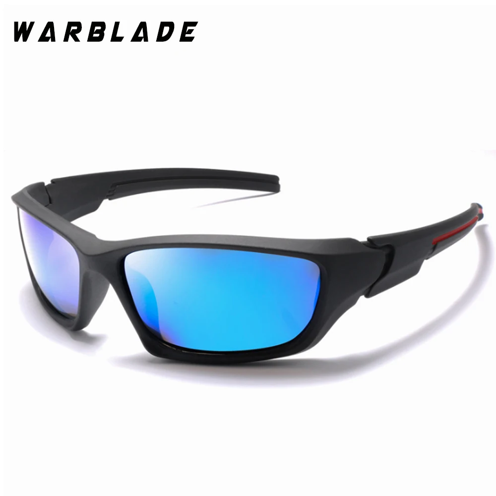 WarBLade высококачественные поляризованные солнцезащитные очки для мужчин ночного видения вождения спортивные солнцезащитные очки для женщин отдых роскошный бренд дизайн - Цвет линз: blue lens