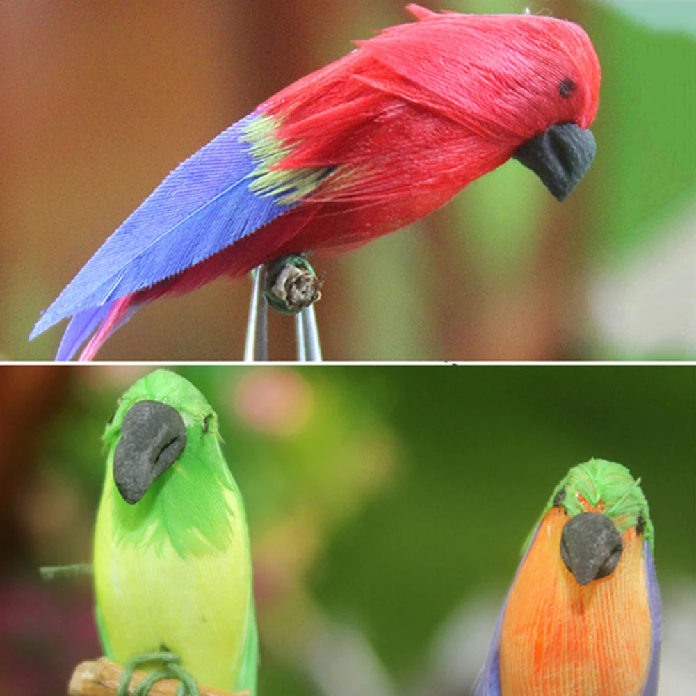 Forest Parrot Figures Simulation Miniature Animal Model bird Figurine statue toys
