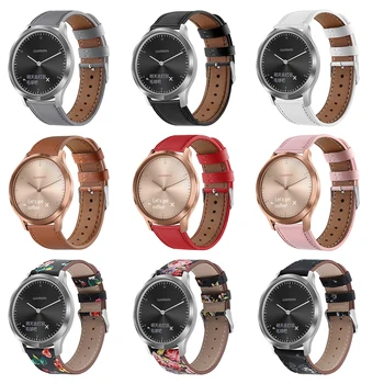 

Bracelet For Garmin Move HR-Move Style-Venu Band Genuine Leather Breathable Replacement Watch Strap