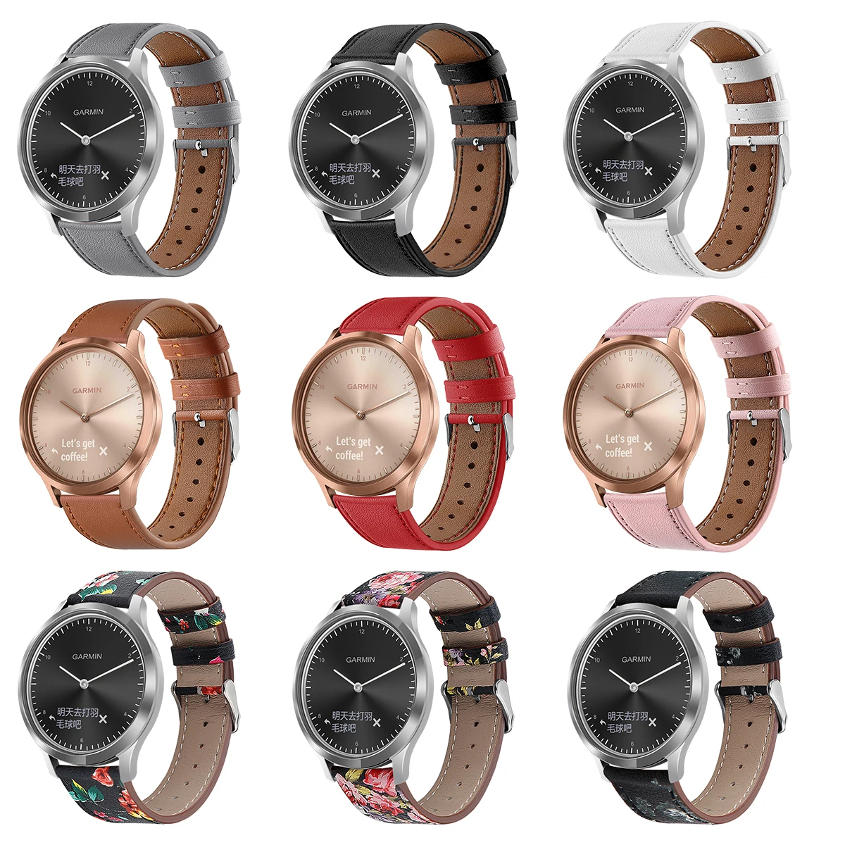Браслет для Garmin Move HR Style Venu Band из натуральной кожи дышащий сменный ремешок